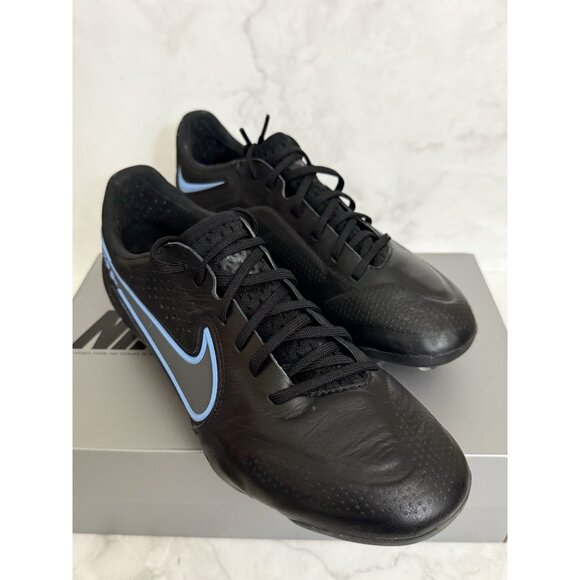 Nike Tiempo Legend 9 Elite FG Soccer Cleats Black Blue CZ8482-004 Men’s Size 6.5